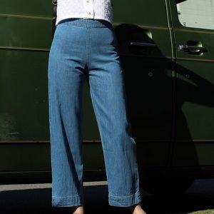 Ali Golden high-rise wide leg denim pant